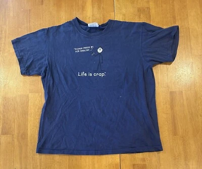 Camiseta vintage Life Is Crap prensa media 1 para inglés Foto 1 de 4
