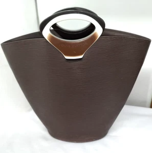 Authentic LOUIS VUITTON Epi Noctumble Hand Bag Brown Leather Noir M54522 - Picture 1 of 12