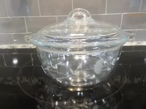 Princess House Crystal Heritage 1.5 Quart Casserole W/ Lid 2 Pc. France READ - Picture 1 of 5