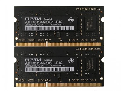 PC3-12800 Laptop Memory - 2 X 2 GB - Elpida - Image 1 of 2