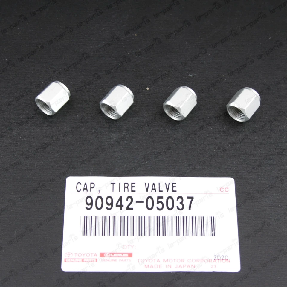 GENUINE TOYOTA  LEXUS ALUMINUM TIRE VALVE STEM CAP SET OF 4  90942-05037 - Image 1 of 4