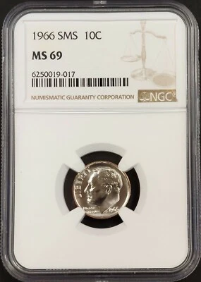 1966 SMS Roosevelt Dime certified MS 69 by NGC! - Image 1 of 4