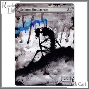 Solemn Simulacrum - Hand Painted MTG Alter - Magic - Revelen's Light - Picture 1 of 1