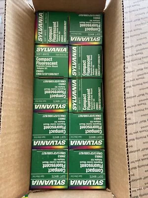 Lote de 10 Sylvania Blanco Suave 15W Compacto Fluorescente 700 Lúmenes  Eficiencia Energética Foto 1 de 4