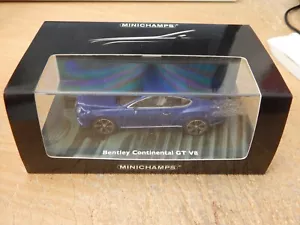 MINICHAMPS 1/43 BENTLEY CONTINENTAL GT V8 (2011) in Blue #436 139982 DAMAGED - Picture 1 of 6
