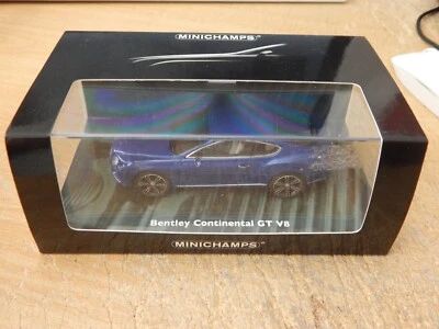 MINICHAMPS 1/43 BENTLEY CONTINENTAL GT V8 (2011) en azul #436 139982 DAÑADO Foto 1 de 4