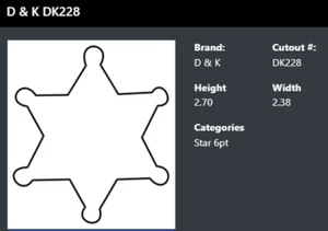 D&K 440 Illinois Sheriff BADGE & ID, CC & CASH Wallet CUTOUT DK228 STAR 6 POINT - Picture 1 of 5
