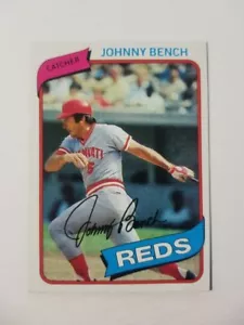 JOHNNY BENCH 1980 TOPPS BASEBALL CARD #100 CINCINNATI REDS - Picture 1 of 2