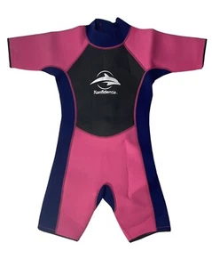 Konfidence Shorty Wetsuit Pink 11-12 years SW02 New W/ Tags Pink/Black/Blue - Picture 1 of 5