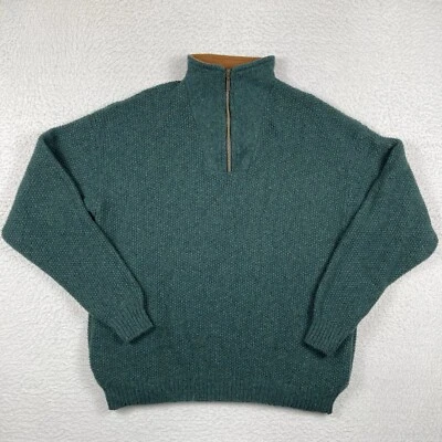 Orvis Sweater Mens XL Green 1/4 Zip Vintage USA Gorpcore Camping Hiking Outdoors - Image 1 of 4