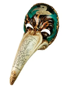 Maske Venedig- Arzt Doktor Der Pest IN Papier -maché Handgefertigt #22598 - Picture 1 of 8