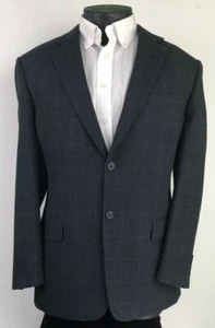 Abrigo deportivo de lana de cordero 42 reg afilado para hombre cabeza de clavo azul oscuro - Imagen 1 de 10