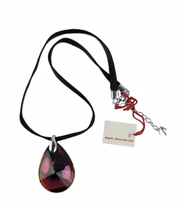 BACCARAT JEWELRY PSYDELIC MEDIUM ST.SILVER PINK MORDORE PENDANT NECKLACE NEW - Picture 1 of 6