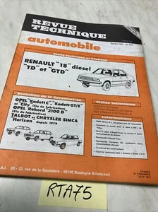 Renault 18 Diesel R18 TD GTD R18TD R18GTD Revisión Técnica Automotriz RTA ETAI - Imagen 1 de 12