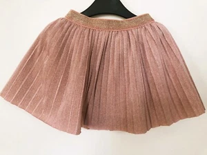Mayoral Sparkly Pleated Rose Gold Girls' Skirt, 4 years - Picture 1 of 4