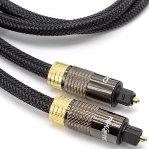 1 METRE TOSLINK Gold Plated Digital Optical Audio Cable - 24K Gold-Plated - Picture 1 of 5