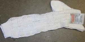 Lusana original white knit knee high socks L370-26 38-40 - Picture 1 of 2