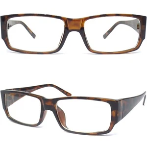 Classic Retro Style CLEAR LENS EYE GLASSES Polite Hipster Slim Nerd Rectangular - Picture 1 of 3