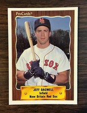 1990 Pro Cards NEW BRITAIN  #1324 JEFF BAGWELL  RC GLOSSY (HOF) Card   L12018730