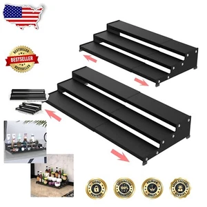 Non-Skid 3-Tier Spice Rack Organizer - Expandable Width Metal Shelves, 2-Pack - Picture 1 of 9