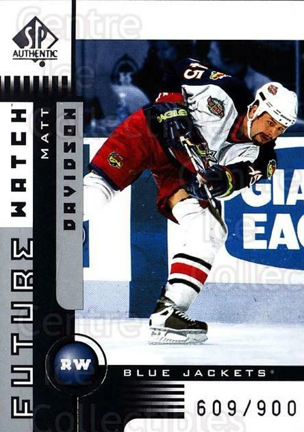 2001-02 SP Authentic #143 Matt Davidson - Image 1 of 1