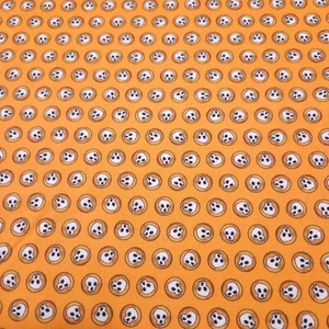 Steampunk Halloween BTY Desiree Designs Quilting Treasures Skulls Orange - Picture 1 of 3