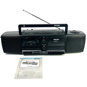 Tested 3in1 Philips D8892 CD Radio Cassette Tape player 80s Ghettoblaster VTG - Bild 1 von 13