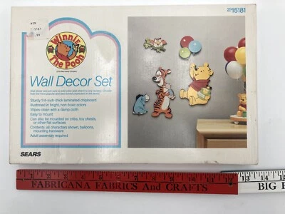 Vtg SEARS Winnie the Pooh WALL DECOR SET 2915181 Disney 80s Made in USA Sealed - Image 1 of 4