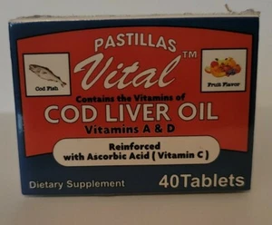 Pastillas Vital Lebertran Vitamine A&D Extrakt, 40 Tabletten, (vgl. McCoy) - Bild 1 von 5