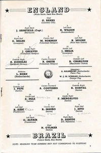 SIGNIERTES PROGRAMM - England v Brasilien 1963 handsigniert von BRYAN DOUGLAS innen - Bild 1 von 1