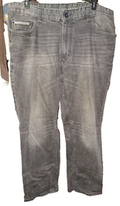 Pantalones de mezclilla Calvin Klein para hombre gris algodón ajustados rectos talla 36 x 30 - Imagen 1 de 7