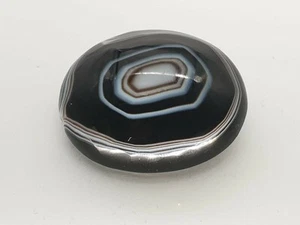 Spilla vittoriana grande antica granito agata spilla occhio cabochon vintage 42 mm * - Foto 1 di 4