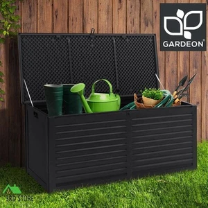 Gardeon Outdoor Storage Box 390L Container Lockable Toy Tools Shed Deck Garden - Picture 1 of 12
