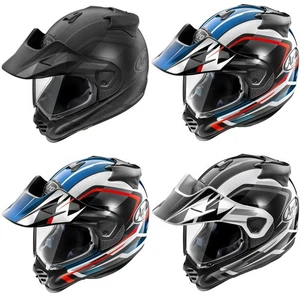 Arai Tour X5 Discovery Adventure Motorcycle Helmet Dual Sport Red Blue White - Picture 1 of 8