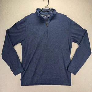 Pullover Vineyard Vines espiga media cremallera para hombre S azul preppy costero  - Imagen 1 de 10