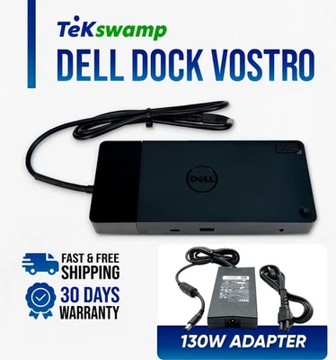 Dell USB-C Dock Station for Vostro 5501 5502 5510 5620 Laptops w/ 130W OEM AC - Image 1 of 4