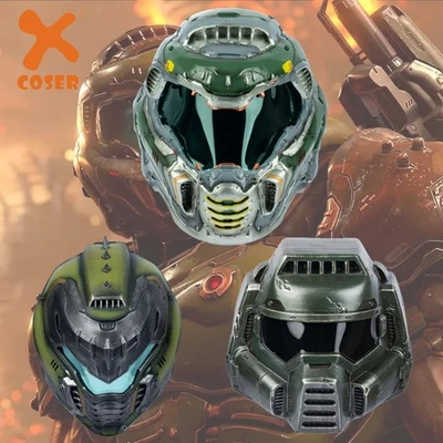 Xcoser Doom Eternal Classic DOOM Helmet Doomguy Cosplay Props Mask Resin Replica - Image 1 of 4