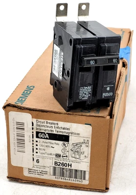 B260H Siemens 60 Amp 240 Volt Circuit Breaker - Next Day Option - New - Image 1 of 4