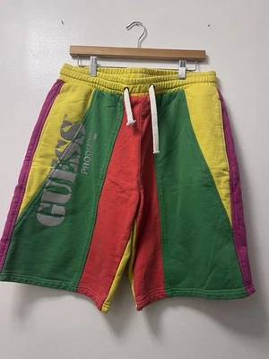 Pantalones Cortos De Colección Guess X Dr. Romanelli Para Hombre Grandes Multicolor Cordón Años 90 EE. UU. Foto 1 de 4