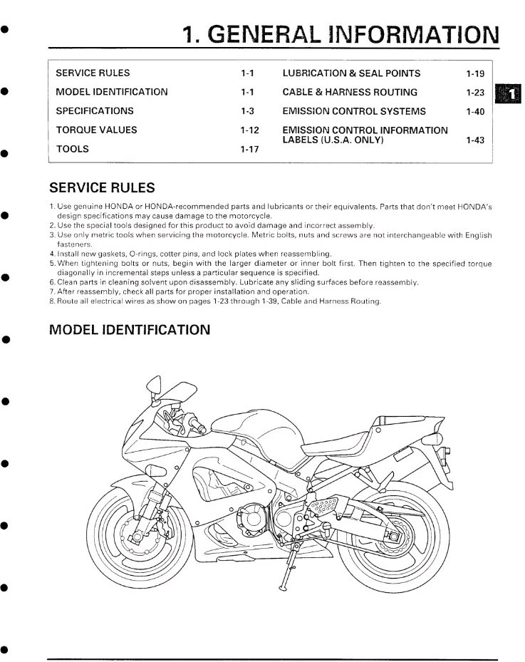 MANUEL ATELIER REVUE RÉPARATION PDF HONDA CBR CBR929RR FIREBLADE 2000 - Photo 1/1