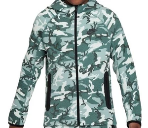Nike Tech Boys Green Camo Full Zip Hooded Jacket Size Youth XL Brand New‼️ - Picture 1 of 10