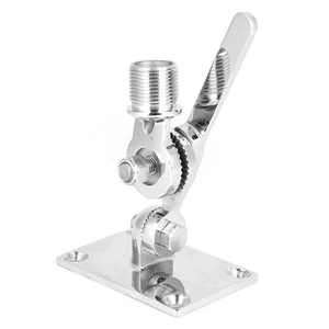 Auto Marine VHF Stainless Steel Talkie Antenna Adjustable Base Bracket Holder - Zdjęcie 1 z 7