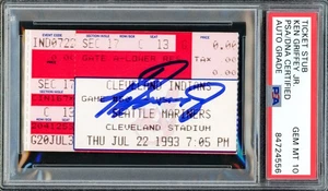 Ken Griffey Jr. Auto 6/22/93 Home Run Ticket Stub Sig 10 8 Game Straight Streak - Picture 1 of 2