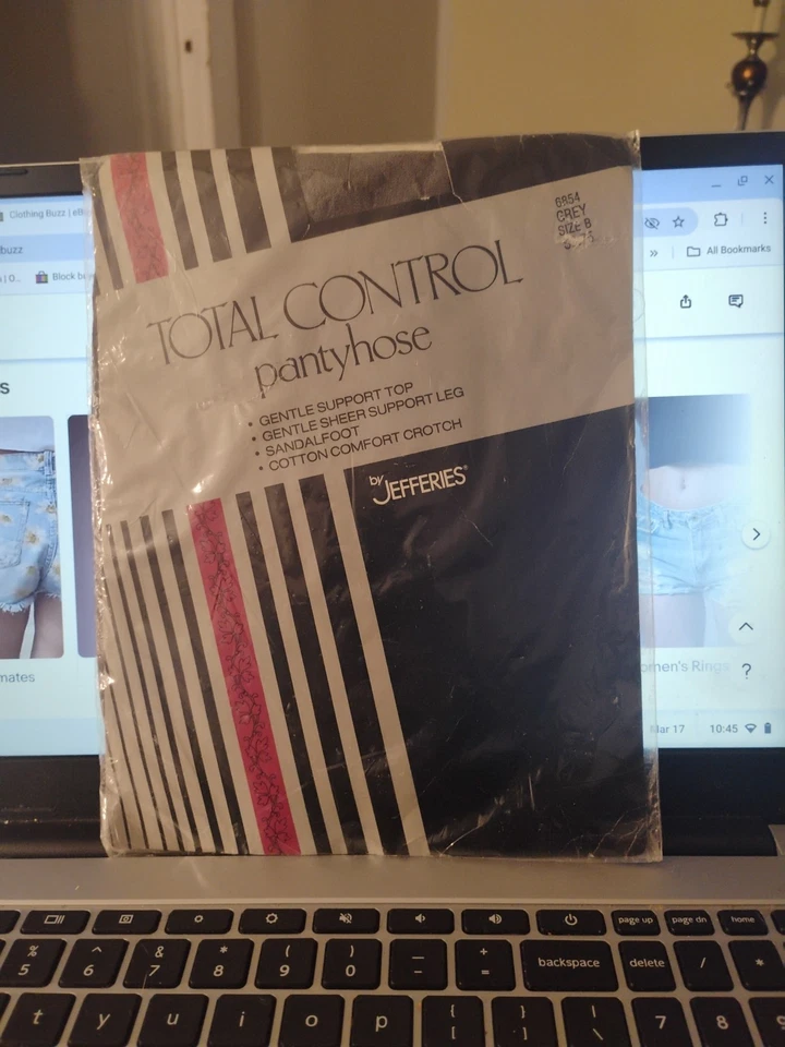Women's Total Control Pantyhose Jefferies Brand Size B Grey NEW! - Image 1 of 1