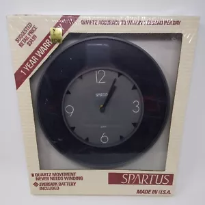 Vintage NOS Spartus 10" Wanduhr - 1990 Batterie schwarzer Marmor Gilmore 574521k - Bild 1 von 9