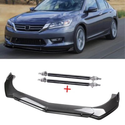For HONDA ACCORD Front Bumper Lip Spoiler Splitter Carbon Fiber Body Kit Foto 1 de 4