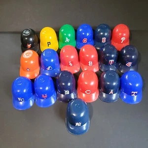 Lot of 19 MINI PLASTIC BASEBALL CAP HAT HELMET ICE CREAM CUP BOWLS Collectibles - Picture 1 of 1