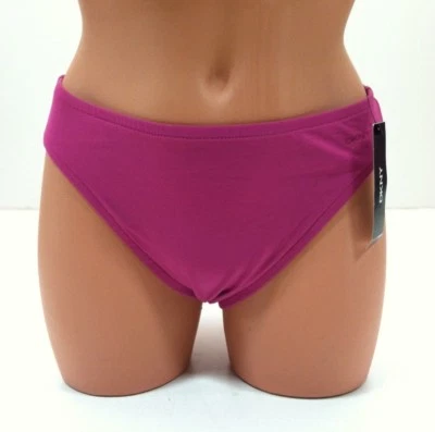 DKNY Swimwear Classic Mid Rise Bikini Bottom Raspberry Purple - Image 1 of 4