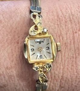 Reloj suizo de cuerda vintage LONGINE 25 tono dorado cristal acento funciona - Imagen 1 de 4