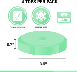 Tough Tops - Wide Mouth Mason Jar Lid - Multi Color - BPA- Plastic Screw Caps... - Picture 1 of 12